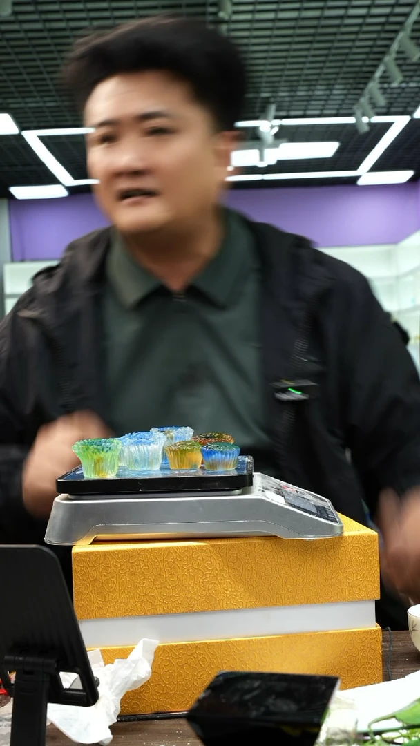 泥塑一*水古法琉璃摆件