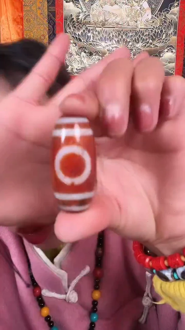 铁合金花岗石藏式风格珠串一眼