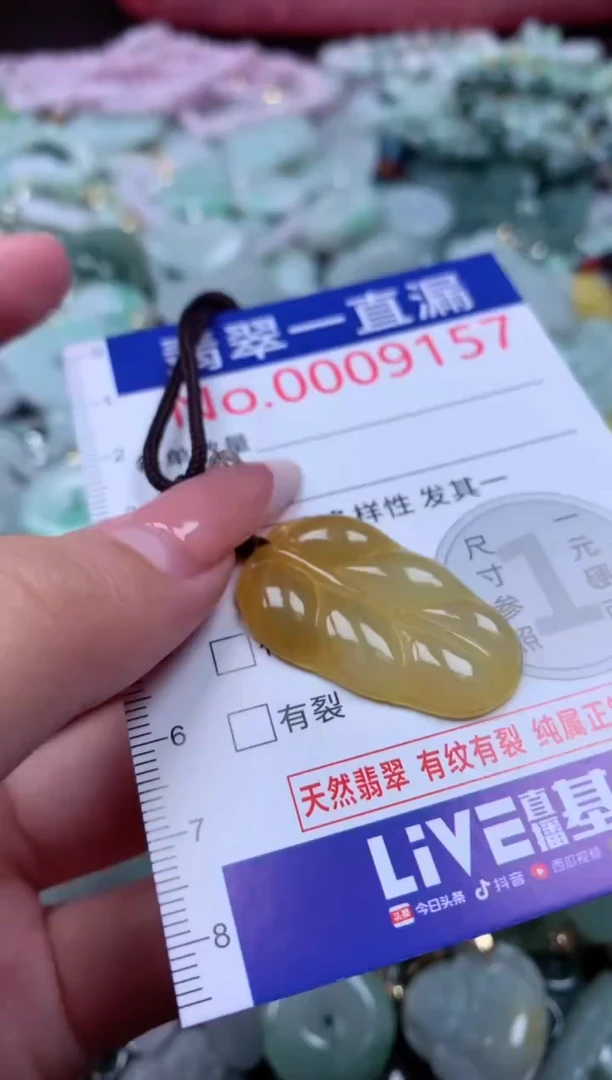 翡翠未镶嵌吊坠(不含链)9157