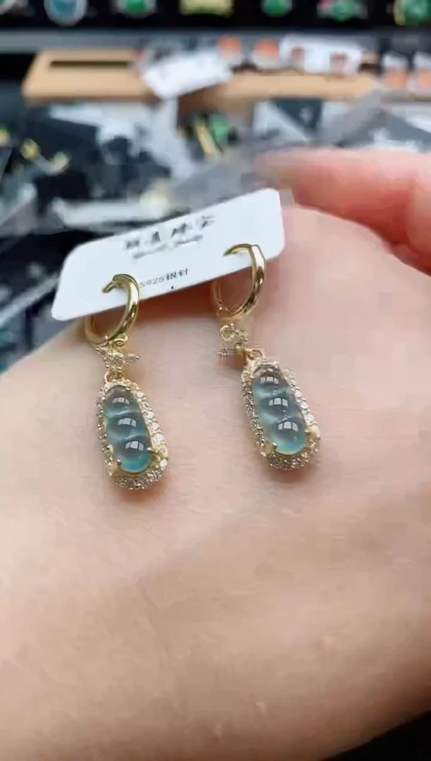 银S925镶嵌戒指翡翠1