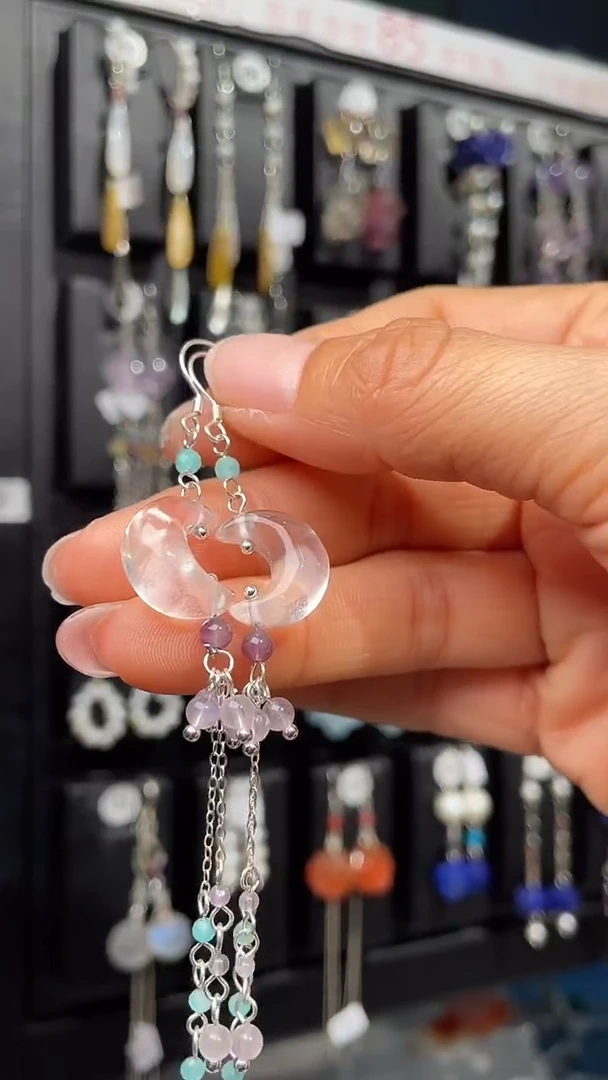 未镶嵌耳饰水晶漫* 漫雨