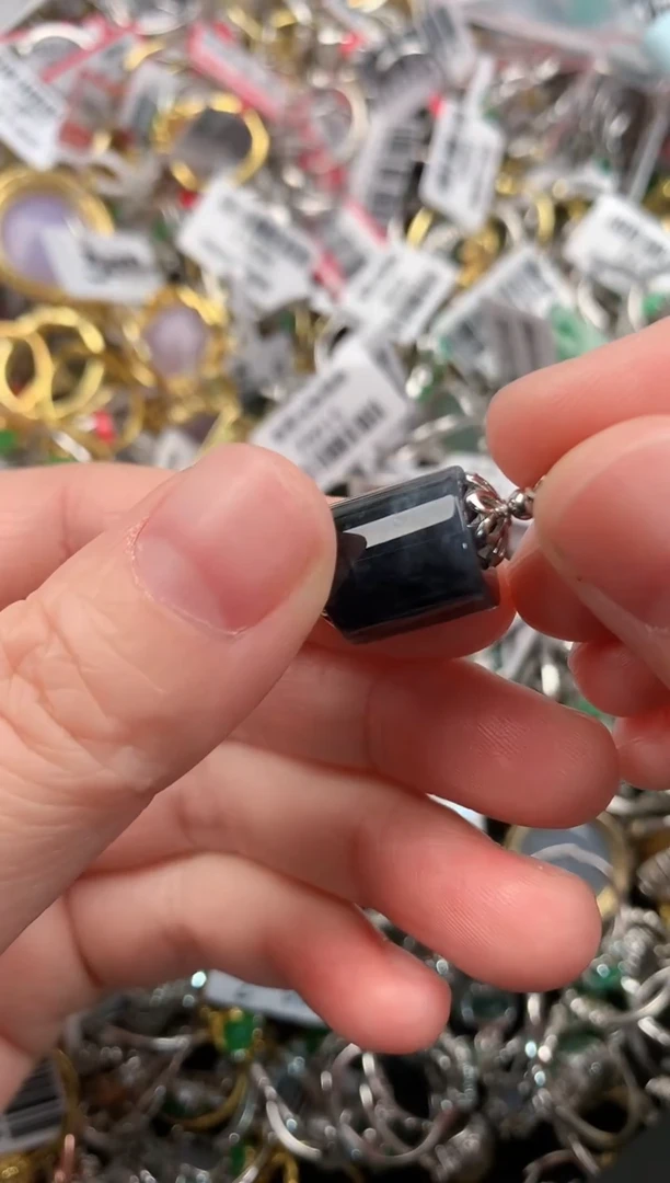 银S925镶嵌戒指翡翠666   8