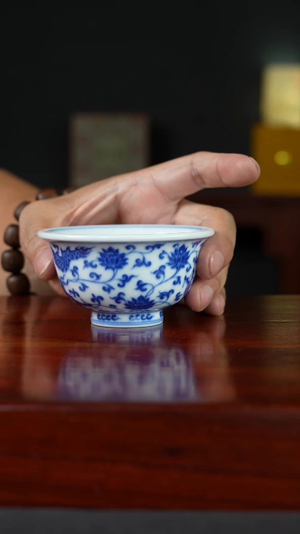 祖传窑真柴窑传承400年龙纹压手杯