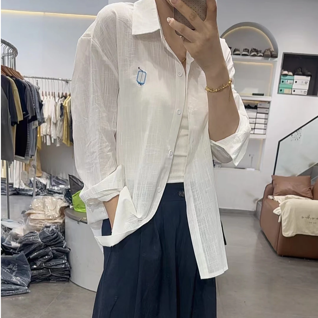 白色衬衫外套女2025新款夏季衬衣上衣两件套装