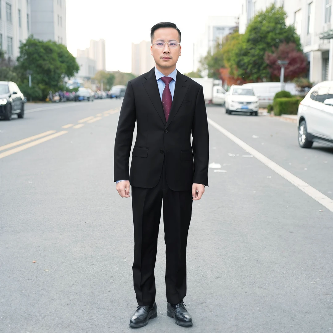 黑色/宝蓝色（100羊毛）西服套装商务休闲四季通用正装小个子西装