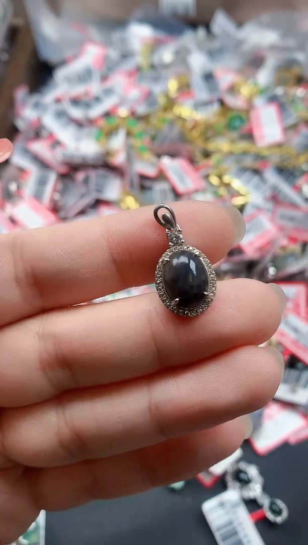 银S925镶嵌戒指翡翠天然A货缅甸翡翠