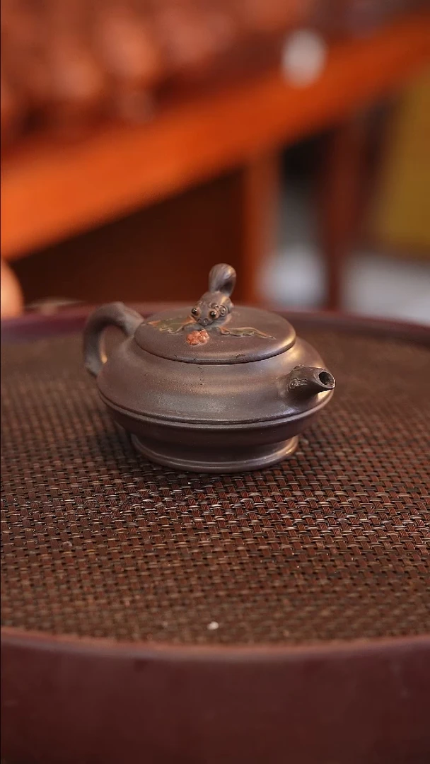 茶壶紫砂原矿手工制作宽口