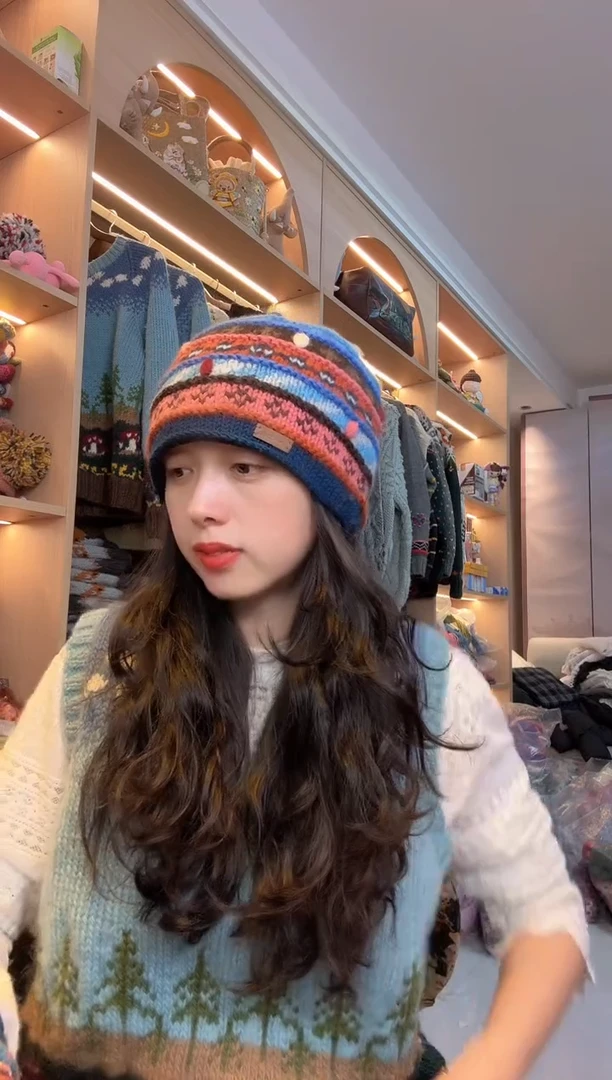 羊毛美丽如蓝色条纹