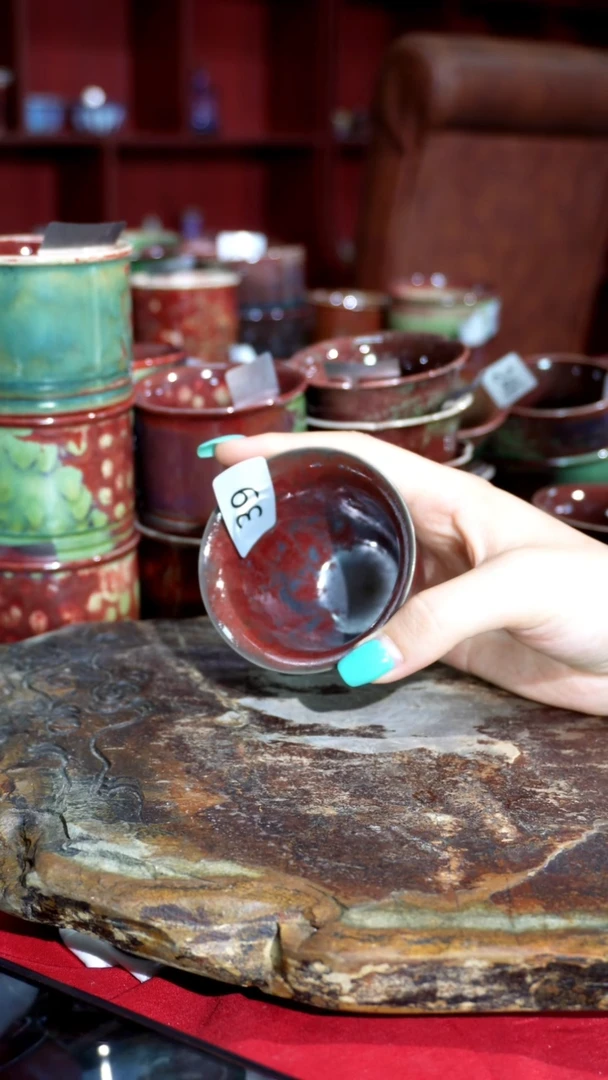 摆件精品窑变钧瓷茶器