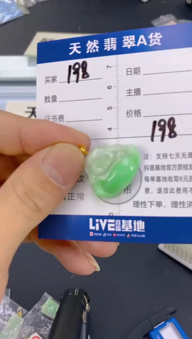 【闪购商品】翡翠颈饰18K金镶嵌天然A货翡翠