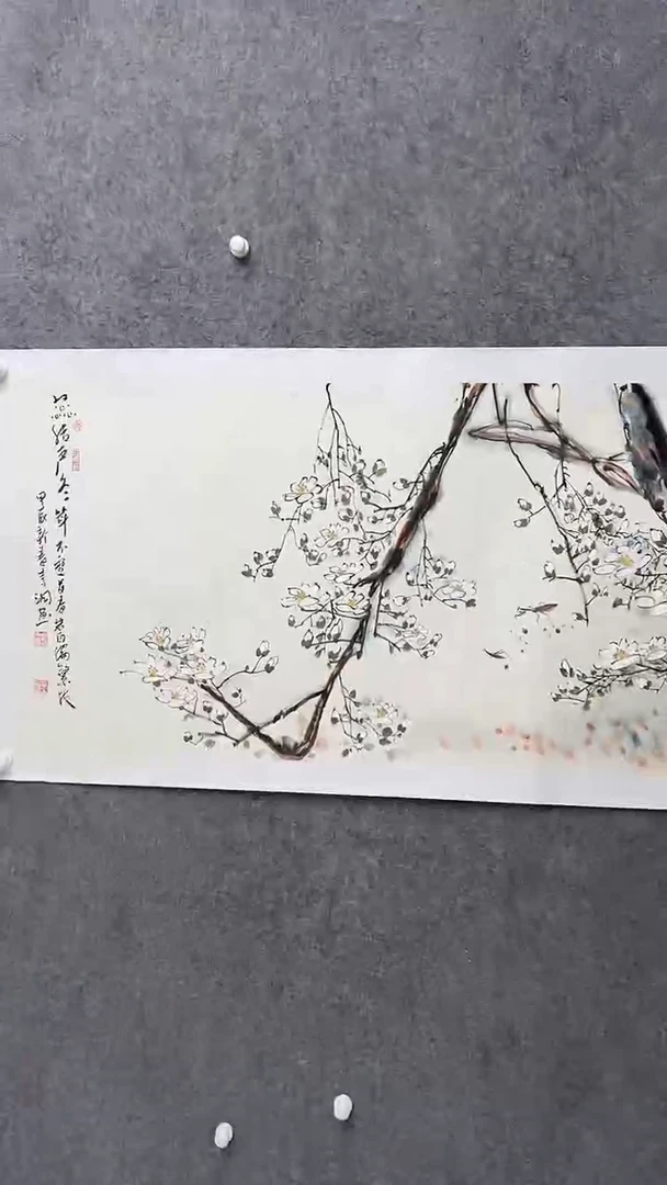 国画李纲-8平尺-花鸟国画-金