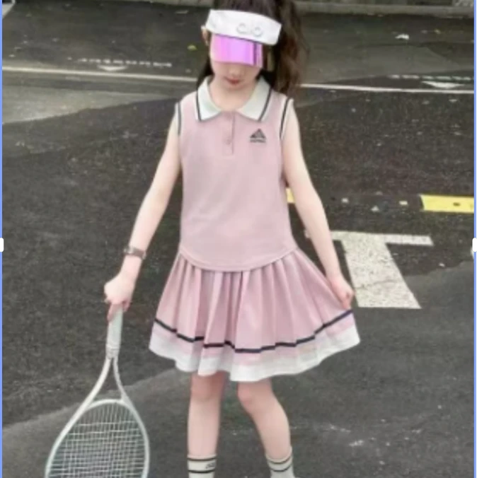 女童夏装无袖衬衫套装2025夏季新款洋气衬衣儿童短袖裤子两件套