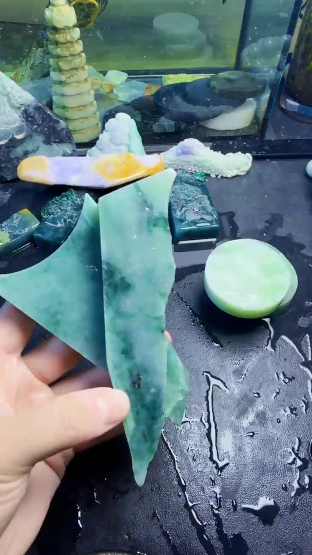 颈饰未镶嵌翡翠用****2天然翡翠035