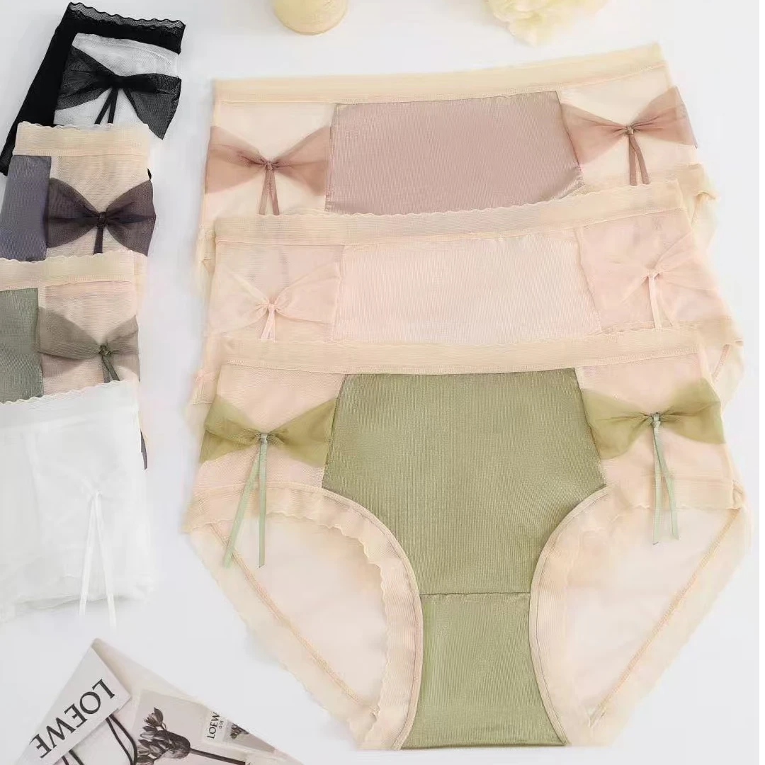 3989#性感女三角内裤中腰蝴蝶结