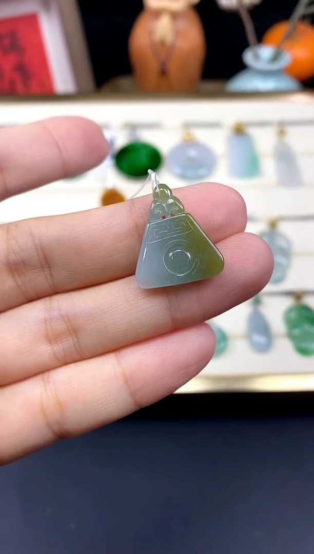 吊坠(不含链)未镶嵌翡翠仿古牌@@CMT0336
