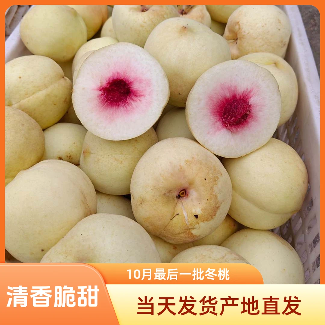 淡淡脆甜苏北产地直发正宗冬桃映霜红脆桃子现摘现发孕婴新鲜水果