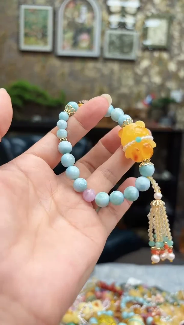 手串琥珀未镶嵌琥珀【  手串  】多样性发一