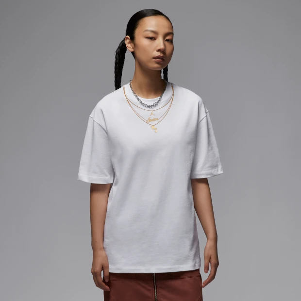 NIKE/耐克【春上新】JORDAN夏季黑色印花短袖健身休闲女 IH0834100