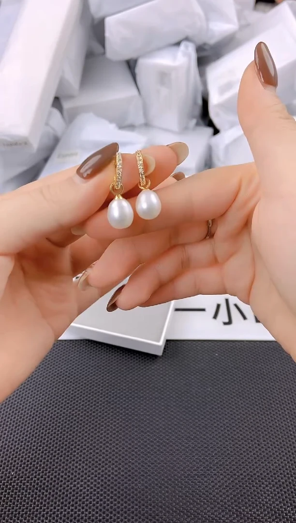 未镶嵌耳饰淡水珍珠ed1043