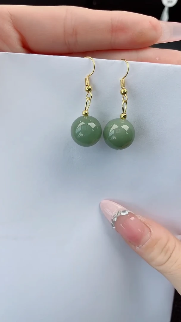 东陵石未镶嵌耳坠555岚钻微色差T