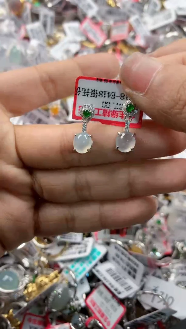 银S925镶嵌戒指翡翠12    2