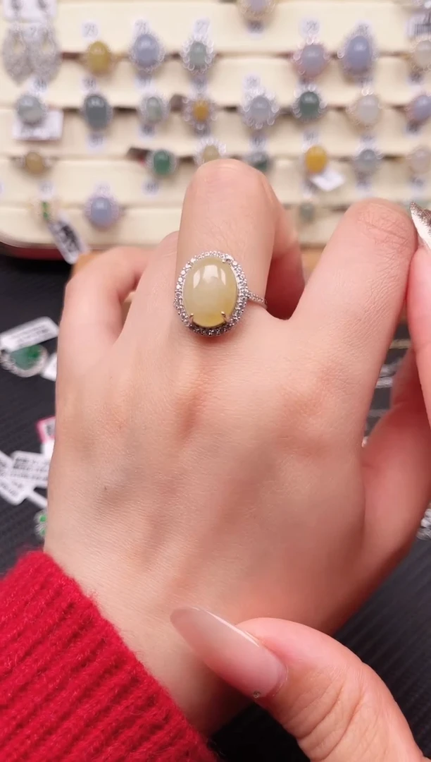 【闪购商品】翡翠戒指银S925镶嵌戒指05