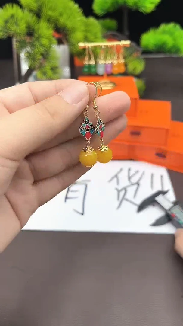 【闪购商品】玛瑙/玉髓耳钉银S925镶嵌228000
