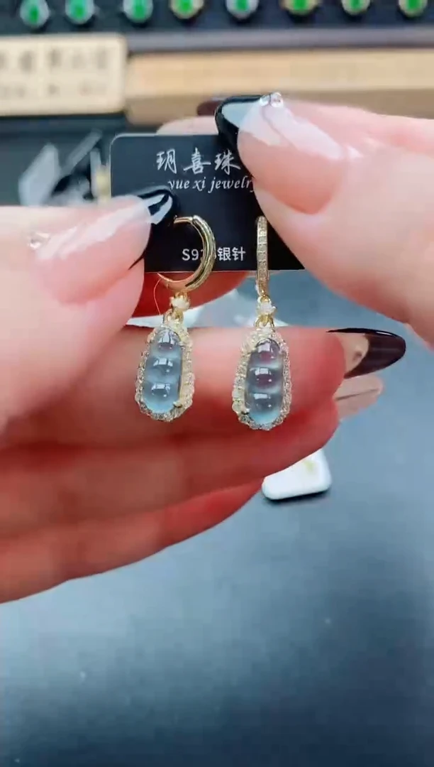 银S925镶嵌戒指翡翠1