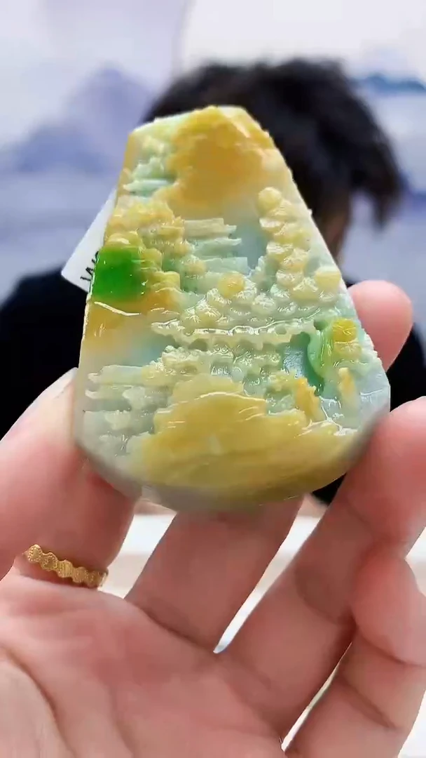 未镶嵌定制翡翠5145lr-毛货挂件19