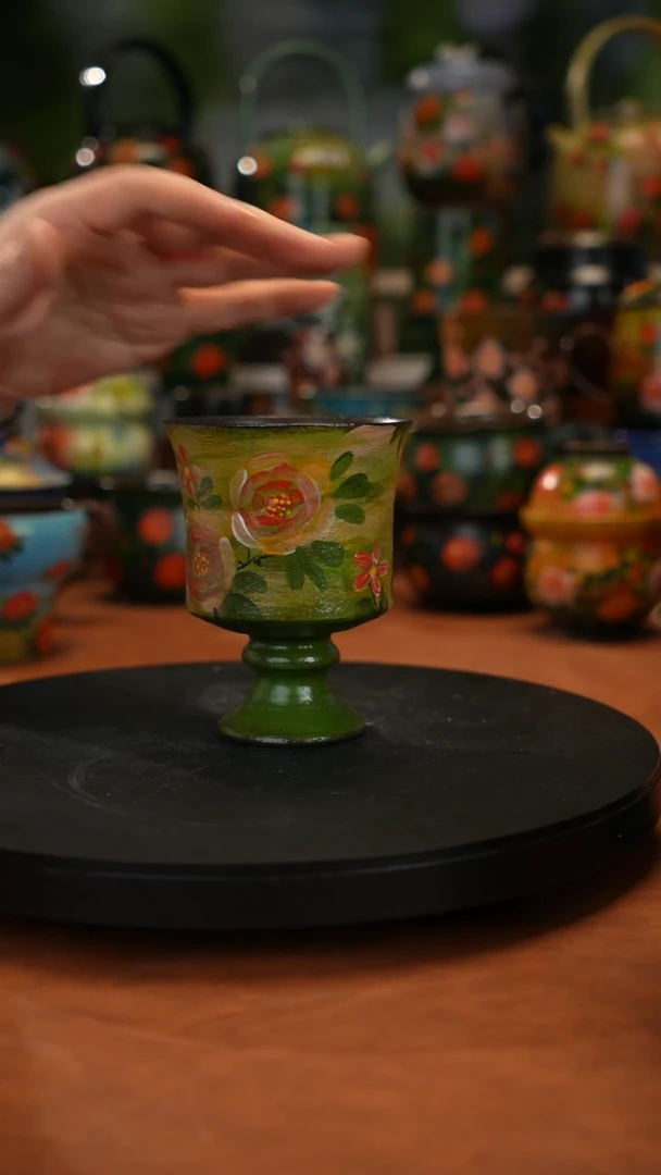 紫砂油画手绘釉下彩