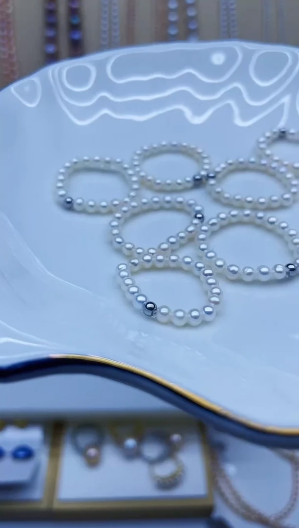 未镶嵌戒指淡水珍珠戒指多样性发其一