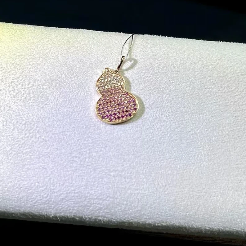 【玥霓高定】18k 彩宝小葫芦吊坠（不加链）BSDZ00081