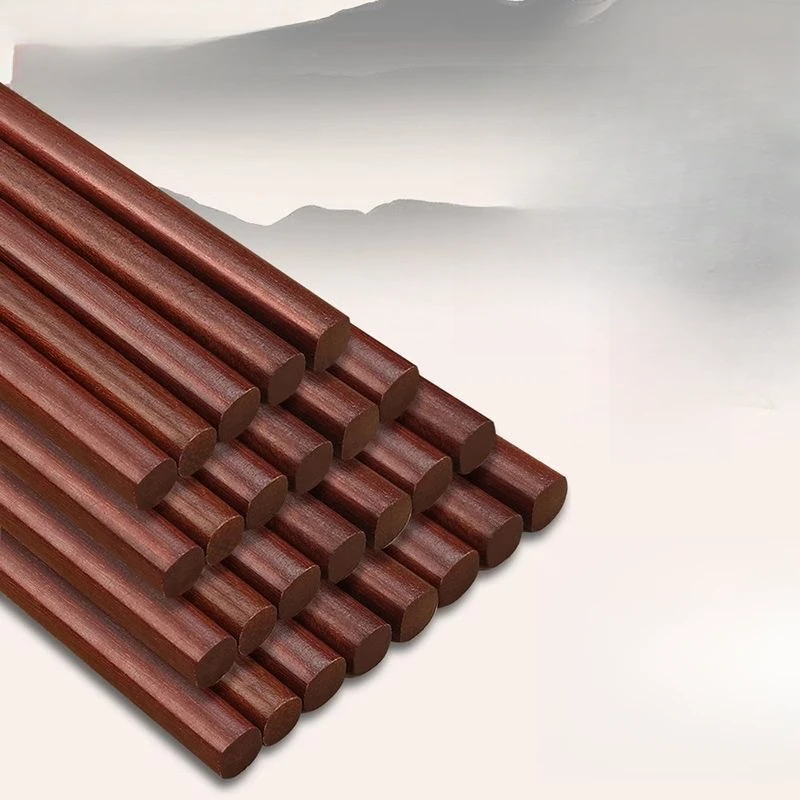 【新疆包邮】】红檀木高档原木防滑筷子实木无漆无蜡檀木木筷家用