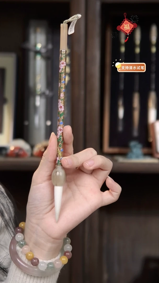 30号 景泰蓝牛角提斗纯羊毫4.5*1