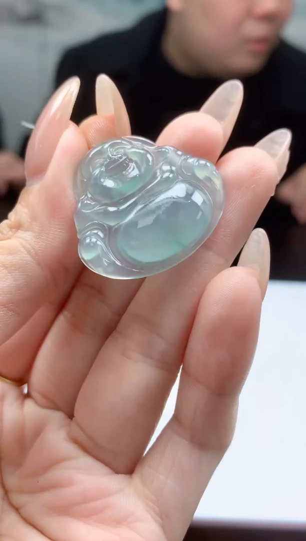 【闪购商品】定制翡翠未镶嵌888ee-毛货佛公57赠金扣