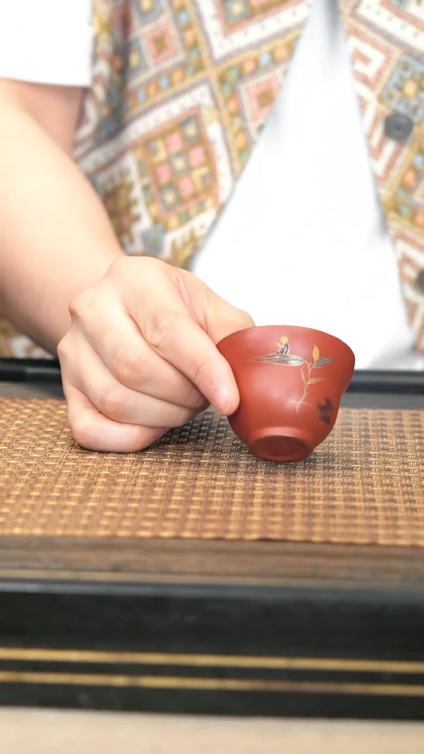 茶壶紫砂2《悟竹葫芦杯》朱泥