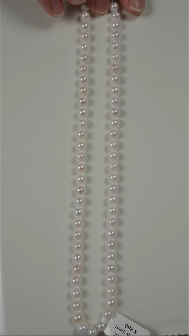 项链银S925镶嵌海水珍珠AK6-6.5mm