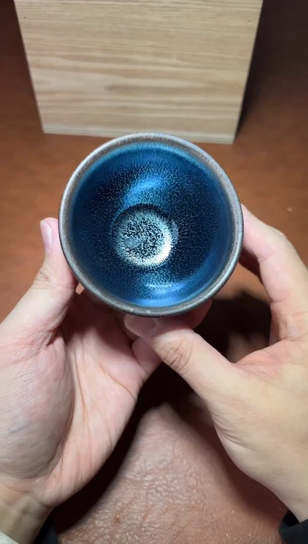 茶盏建窑建盏蓝麒麟