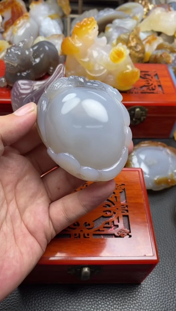 未镶嵌手把玛瑙/玉髓墨*00
