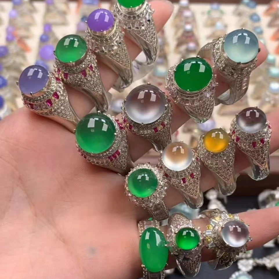 缅甸翡翠A货戒指