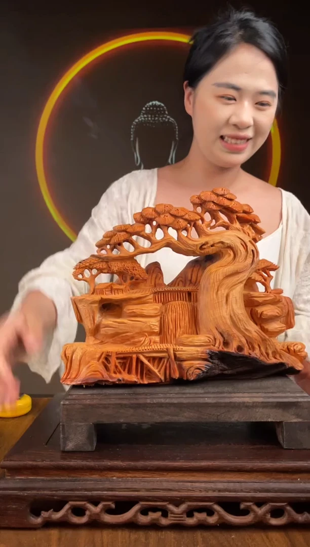 柏木（崖柏）手工摆件,先抢先得! 编号:338