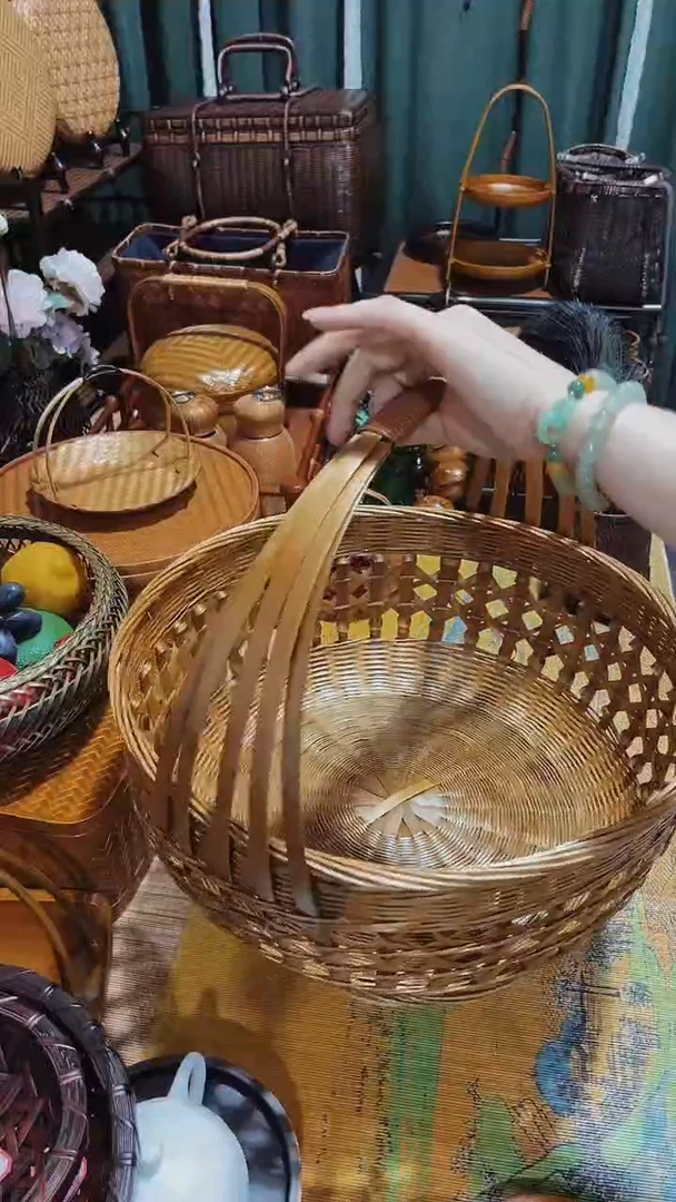 竹编工艺品茶道零配竹编款