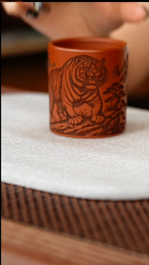 茶杯紫砂原矿主人杯