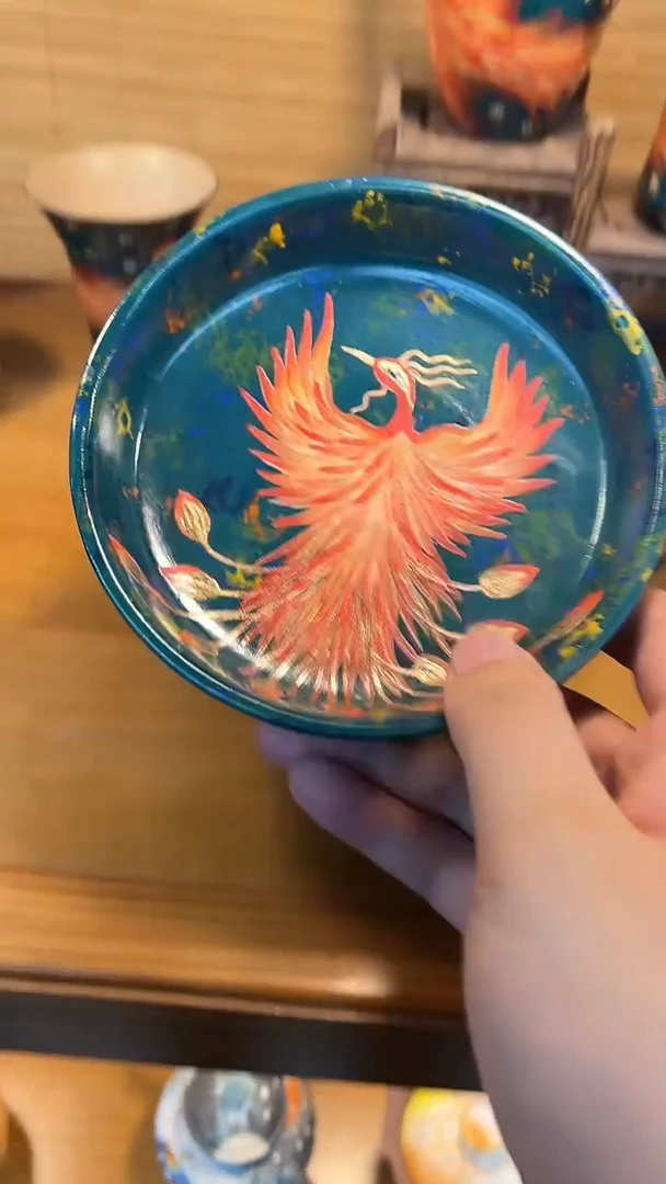 【闪购商品】莫奈凤凰高足圆壶承