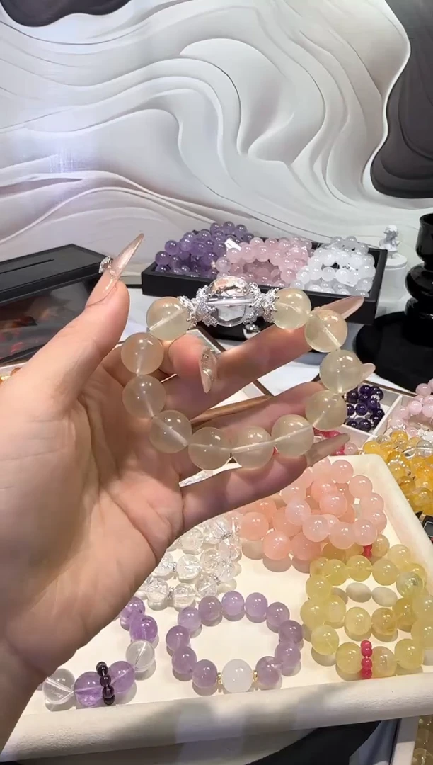 未镶嵌手串水晶柠檬黄