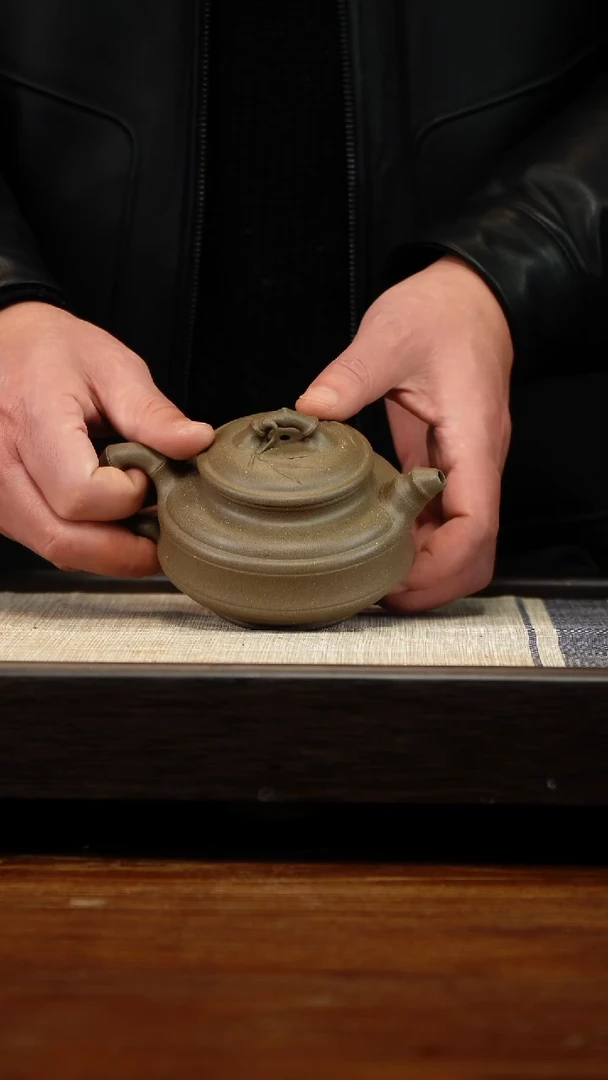 茶壶紫砂双线竹鼓