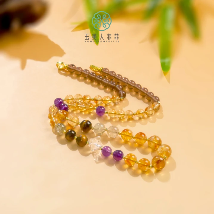 石惑珠宝~水晶项链约8-12mm/多样性发一