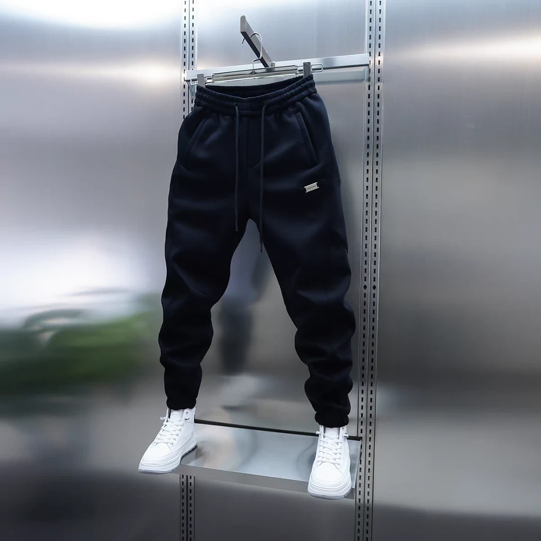 2025春秋季束脚裤青少年弹力潮裤高端百搭小脚休闲裤男士潮款卫裤