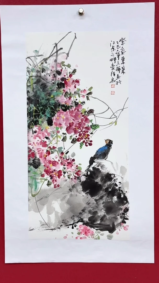 国画手绘国画山水花鸟