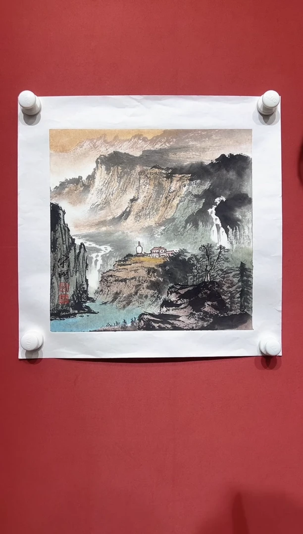 国画宋轲-1平尺-彩墨山水